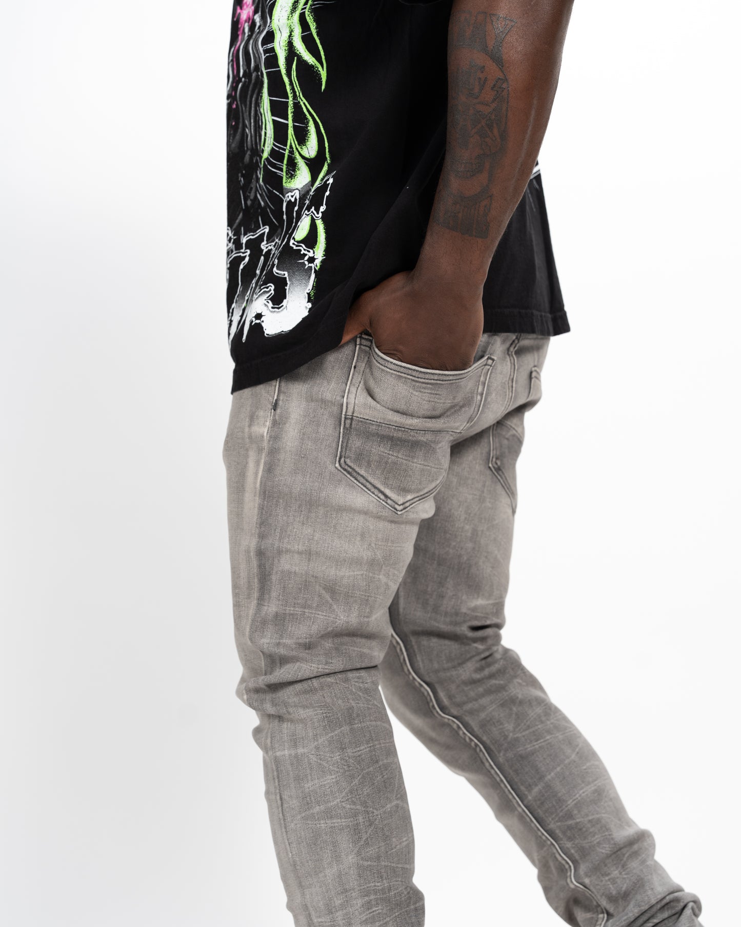 NO MORE WAX GRAY SKINNY FIT