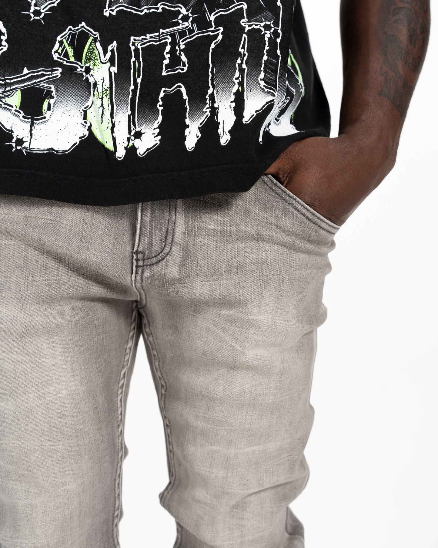 NO MORE WAX GRAY SKINNY FIT