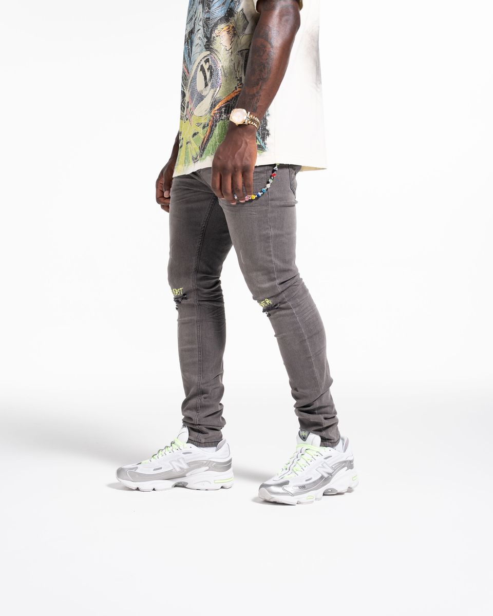 Relapse Jeans Live Fast Grey
