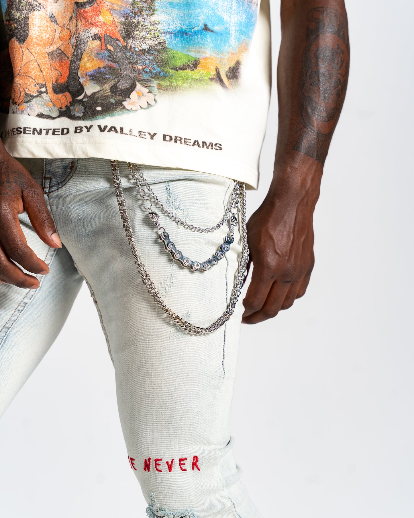 Relapse Jeans Live Fast Blue Red