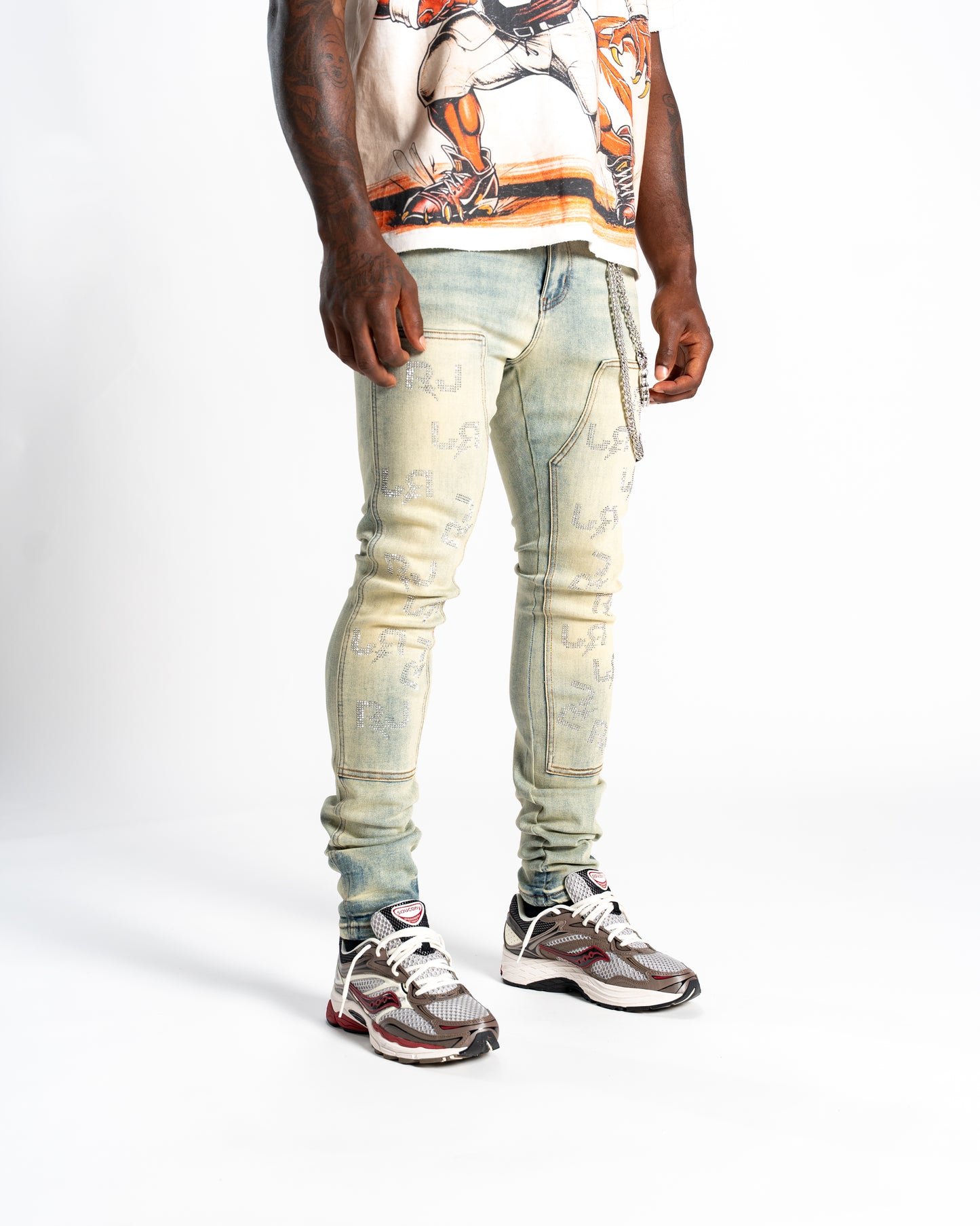 Relapse Jeans RJ Stone Sand Wash Skinny Denim