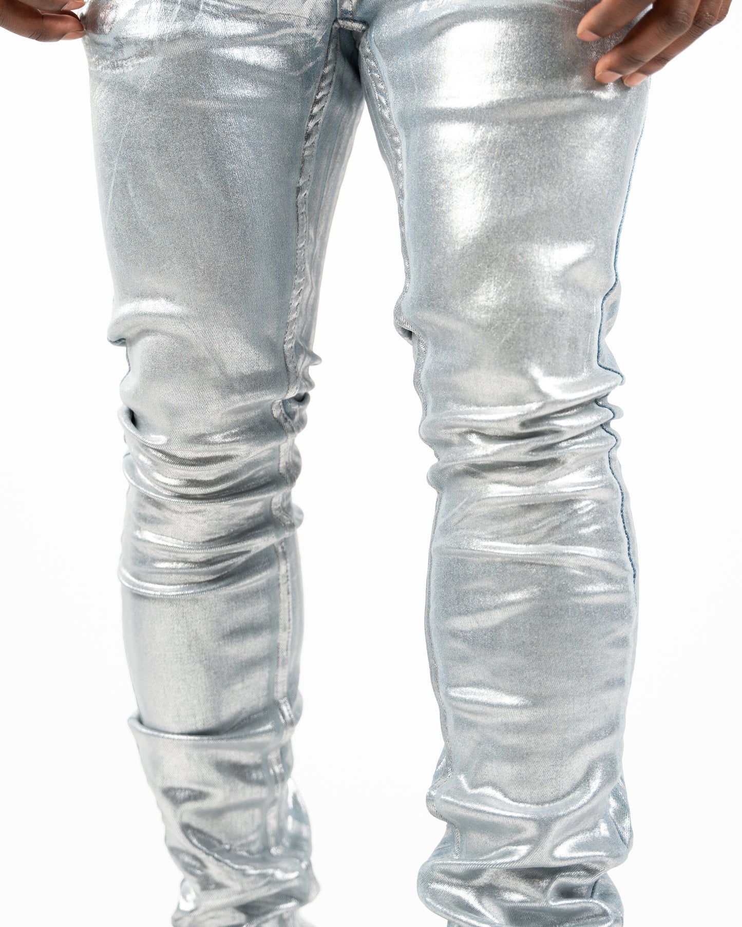 Galaxy Skinny Denim Blue with Silver