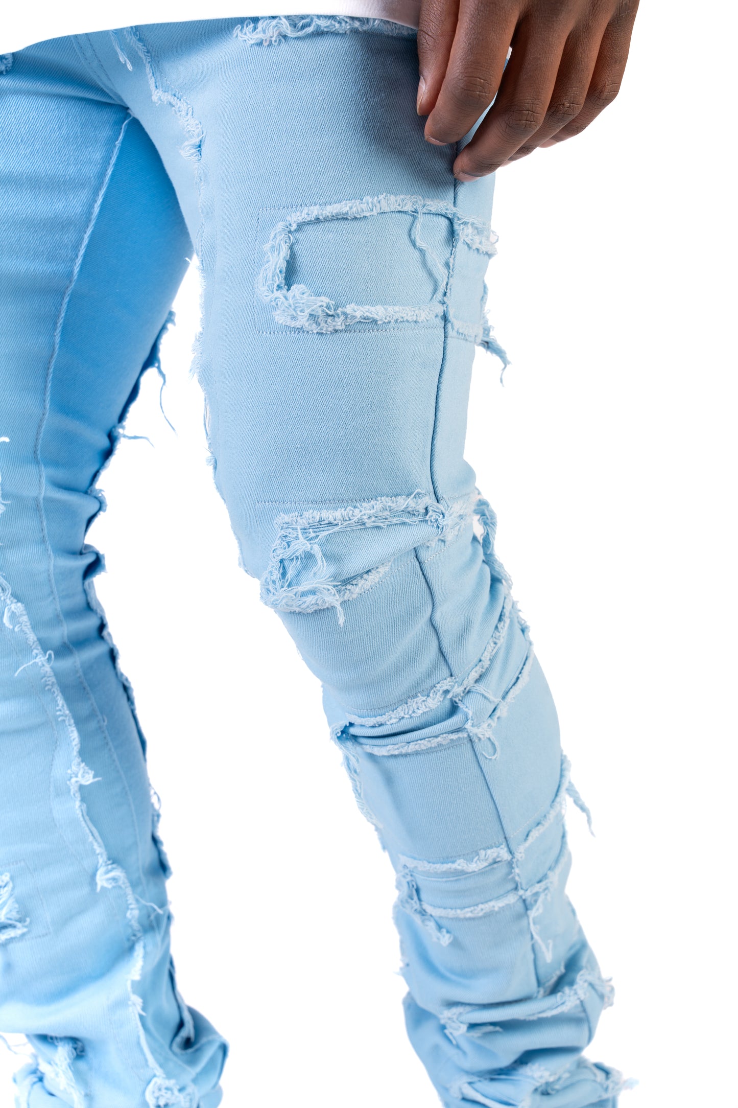 Shadow Stacked denim Blue