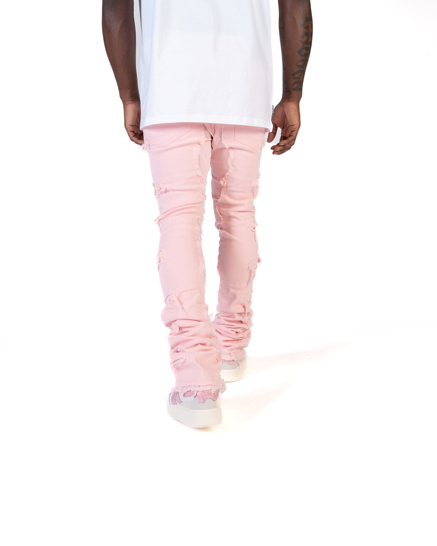 Shadow Stacked denim Pink