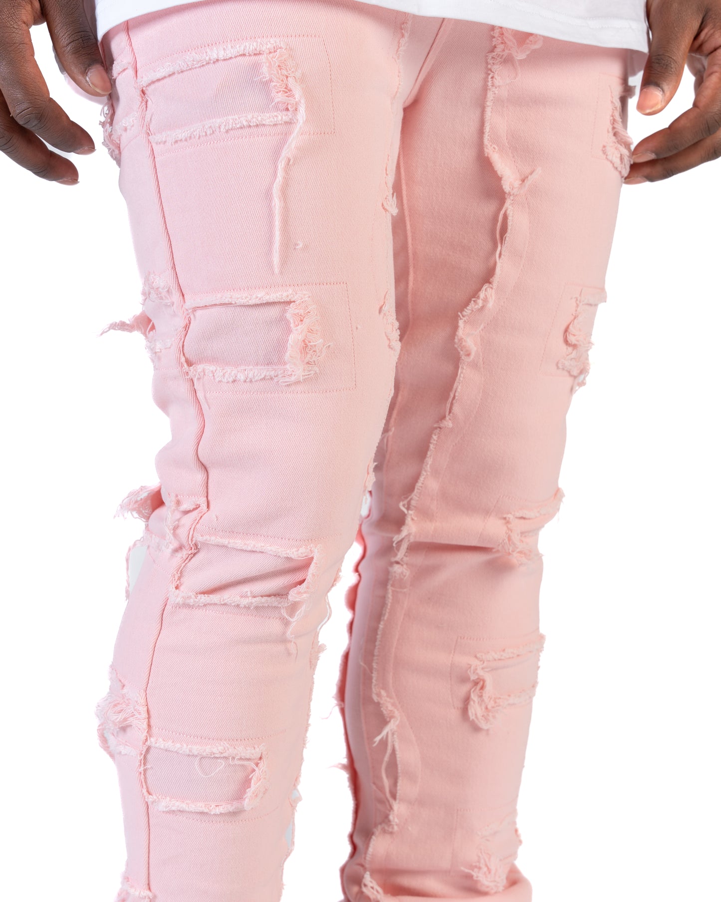 Shadow Stacked denim Pink