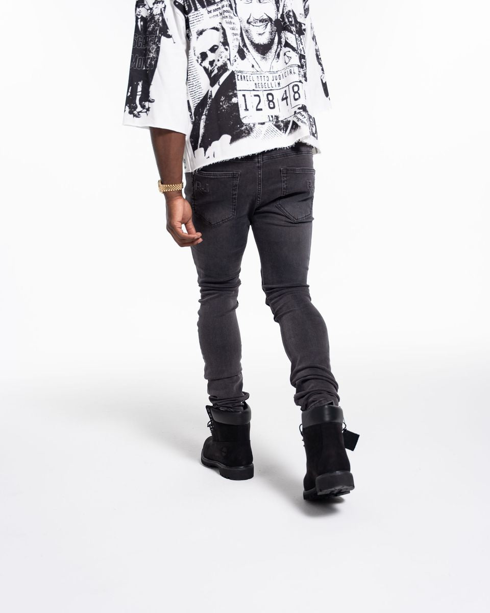 Relapse Jeans YAYA Skinny Denim charcoal grey ￼