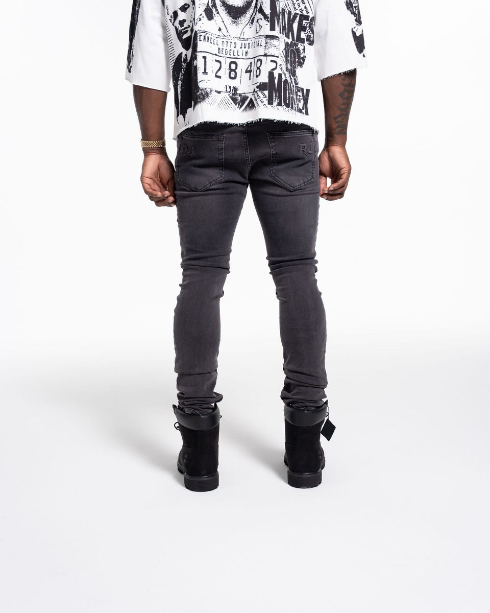 Relapse Jeans YAYA Skinny Denim charcoal grey ￼