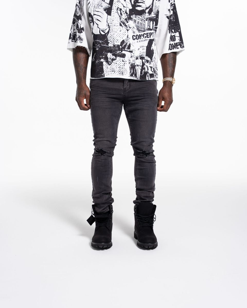 Relapse Jeans YAYA Skinny Denim charcoal grey ￼