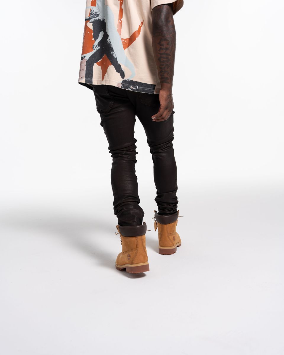 Relapse Jeans No More Wax Skinny Denim Brown