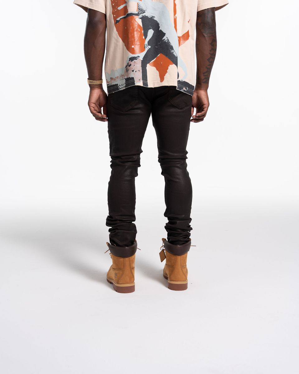 Relapse Jeans No More Wax Skinny Denim Brown