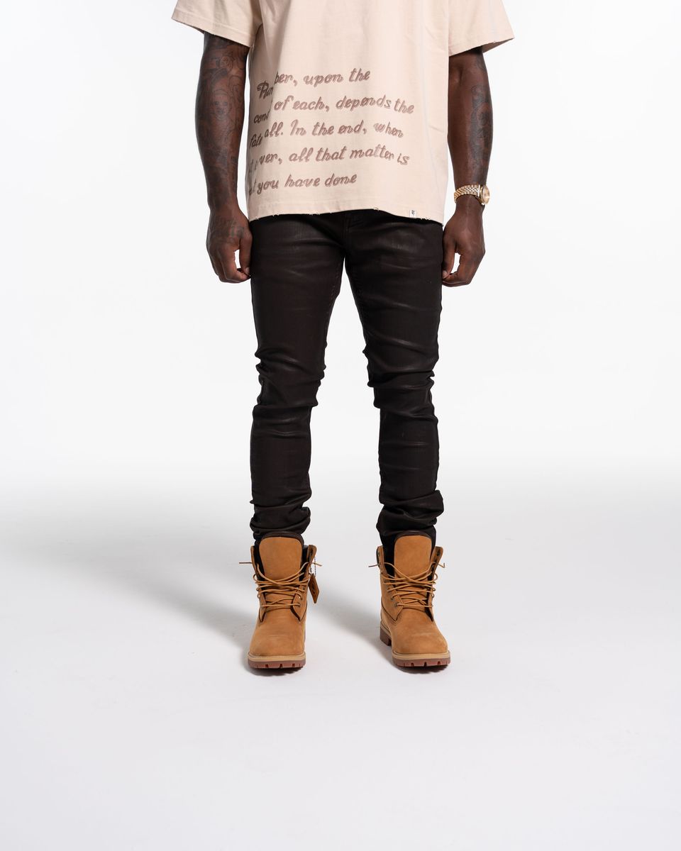 Relapse Jeans No More Wax Skinny Denim Brown