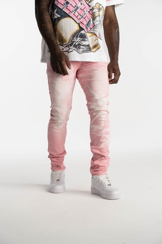 Relapse Jeans Zaina Pink Skinny Denim