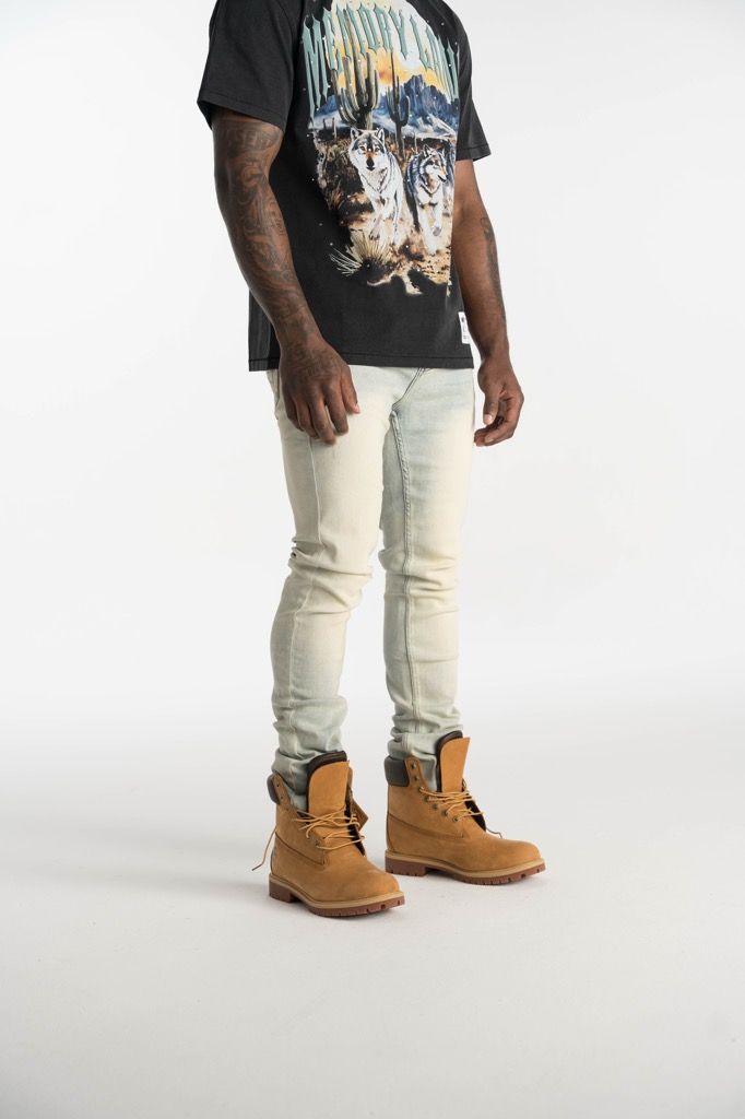 Relapse Jeans Sam Sand Wash Skinny Denim