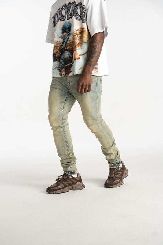 Relapse Jeans Petra 2.0 Sand wash Skinny Denim