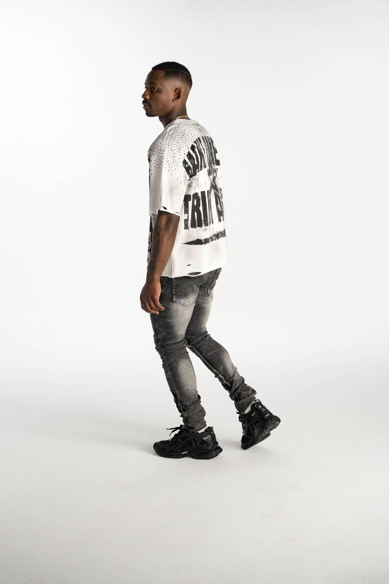Relapse Jeans Flame Feded Black Skinny Denim