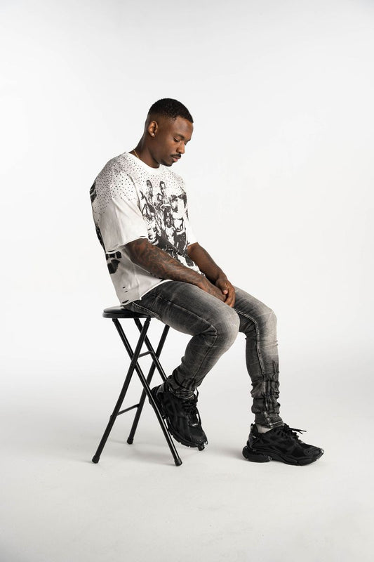 Relapse Jeans Flame Feded Black Skinny Denim