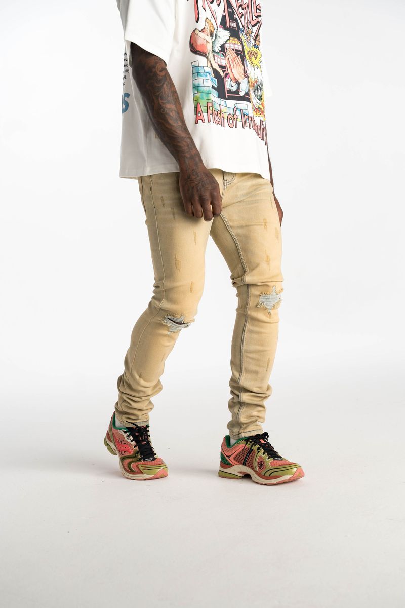 Petra Skinny Denim Sand Wash