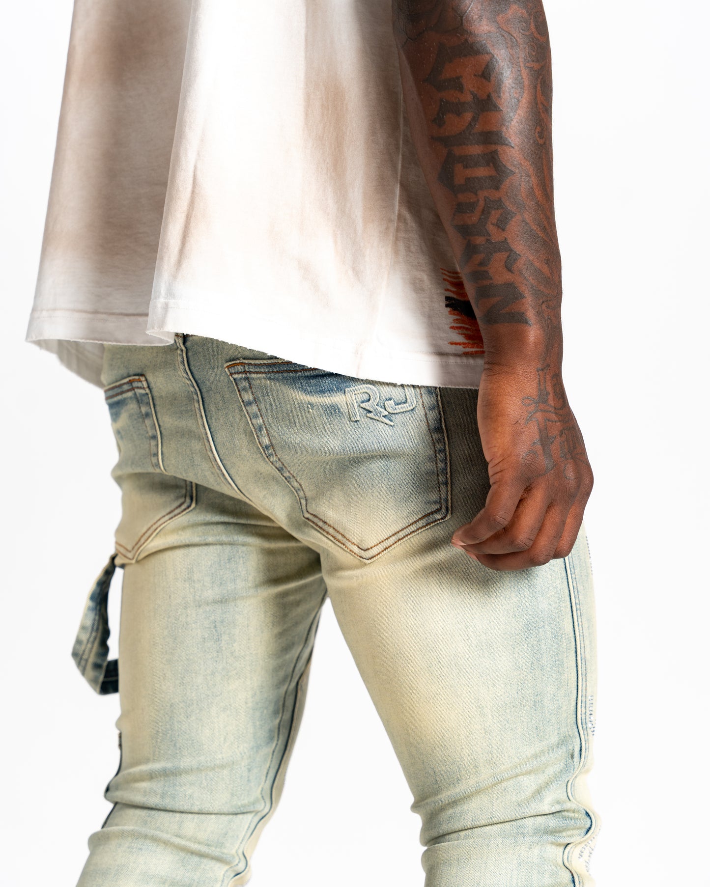 Relapse Jeans RJ Stone Sand Wash Skinny Denim