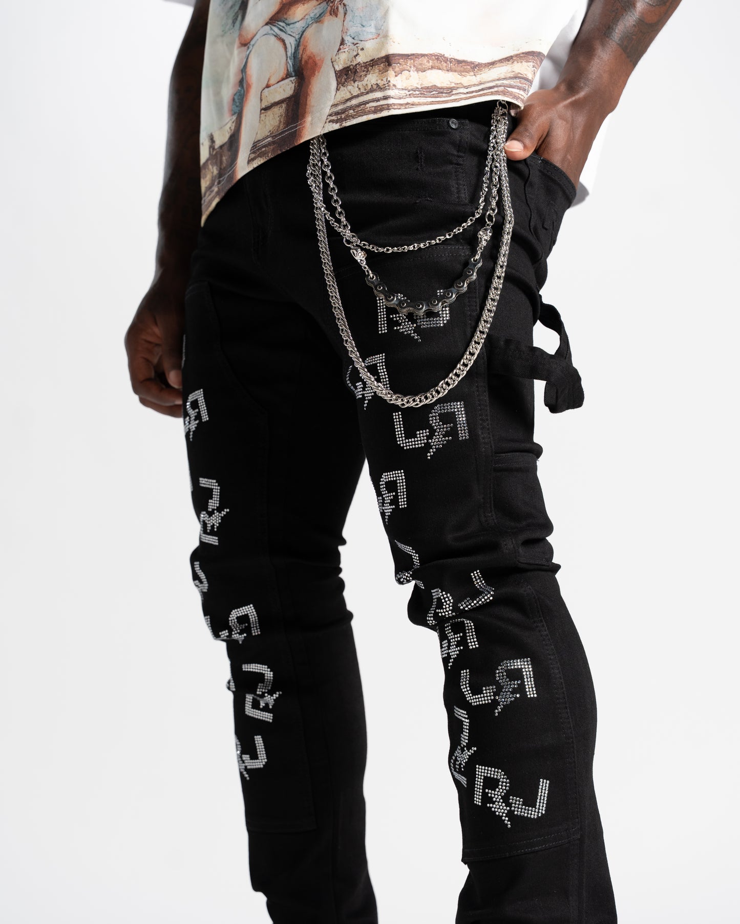 Relapse Jeans RJ Stone Black Skinny Denim